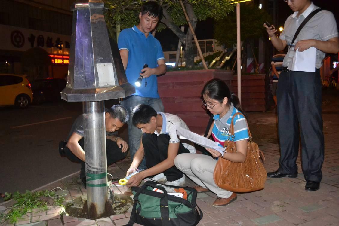 深圳市节能专家联合会对平湖街道市政路灯开展能源审计工作